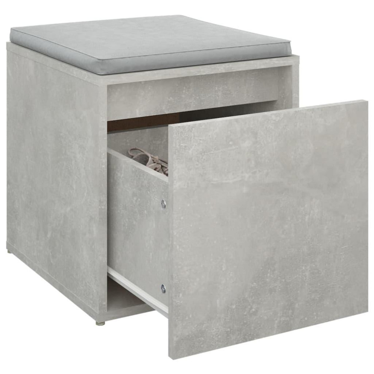 VIDAXL Tiroir boîte Gris beton 40,5x40x40 cm Bois d'ingenierie