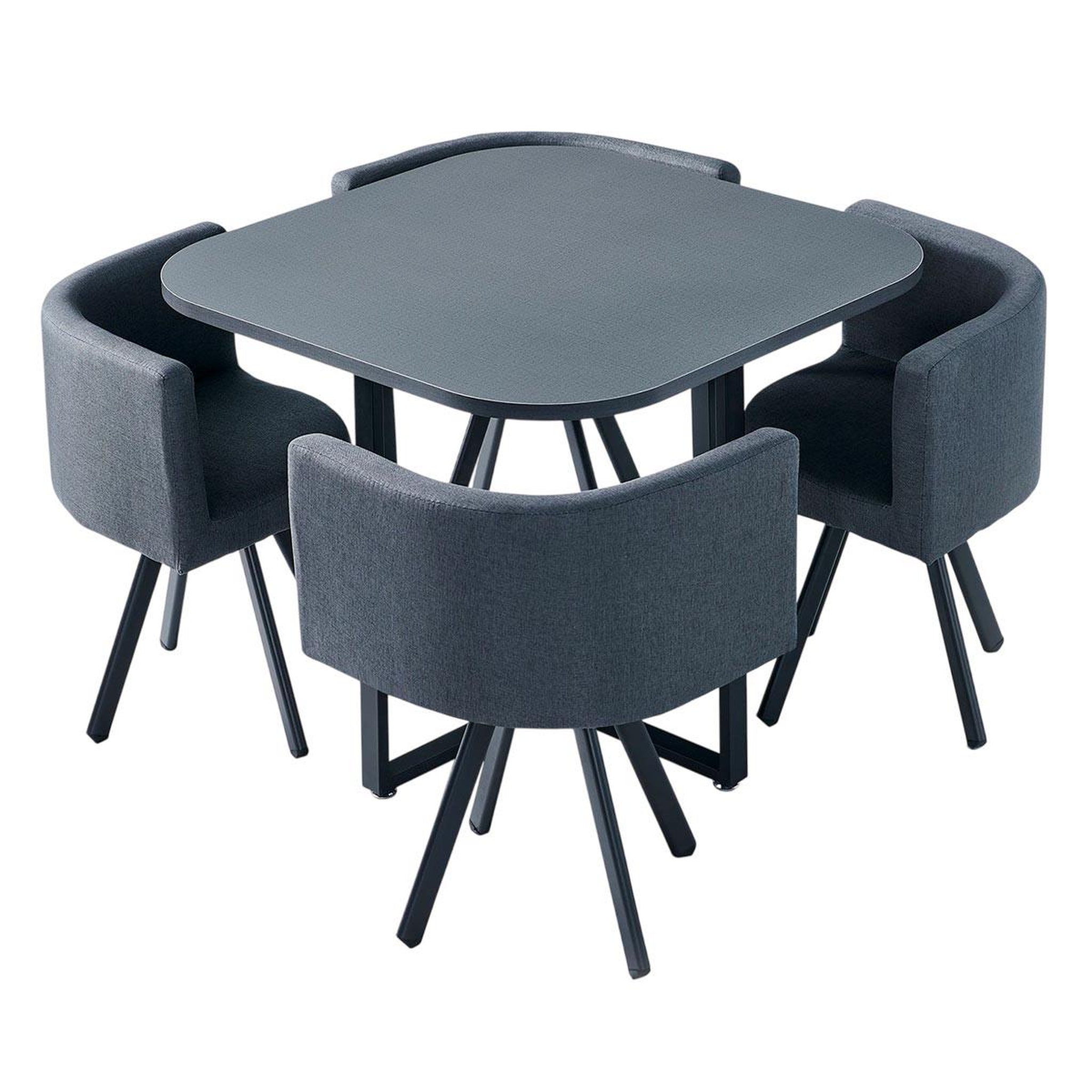 Paris Prix Table de Repas & 4 Chaises Design  Normi  90cm Gris