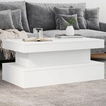 VIDAXL Table basse avec lumieres LED blanc 90x50x40 cm