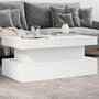 Voir la diapositive 1 : VIDAXL Table basse avec lumieres LED blanc 90x50x40 cm