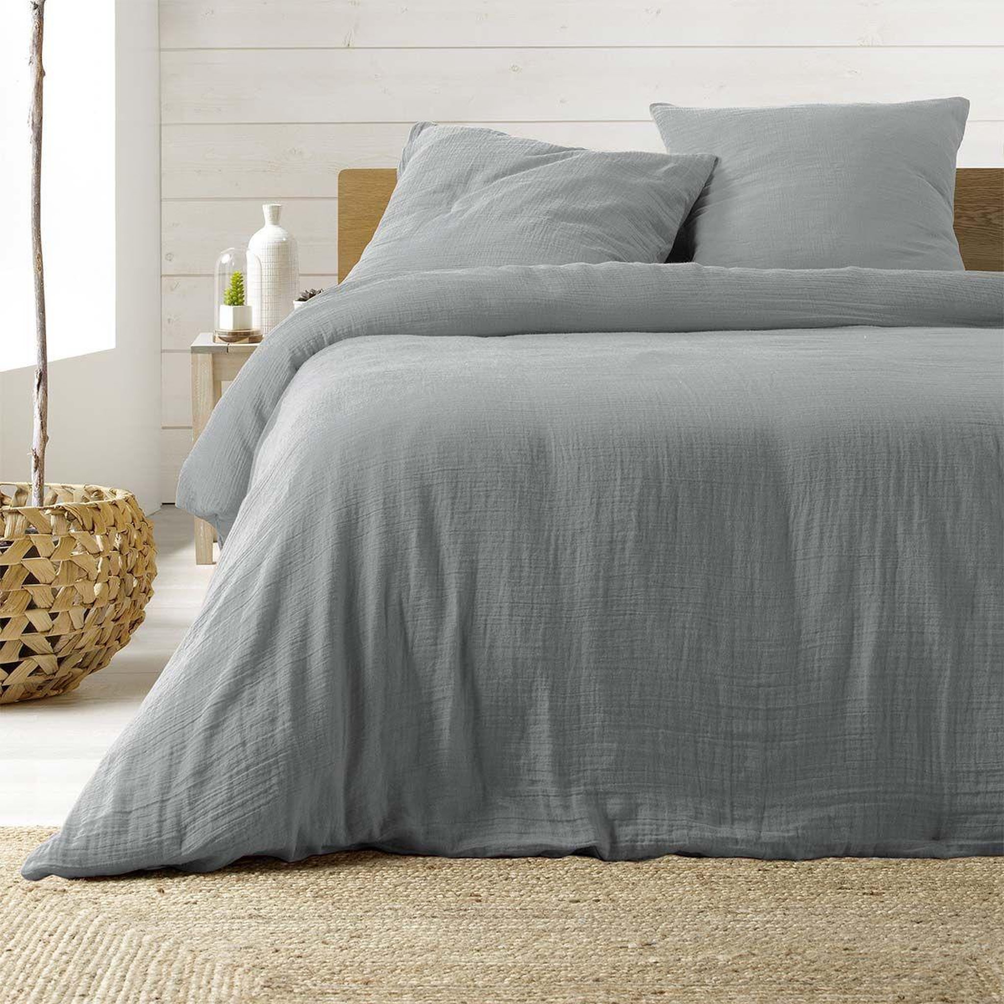 Douceur d'Intérieur Parure de lit 3 pièces  angelia  260x240cm gris