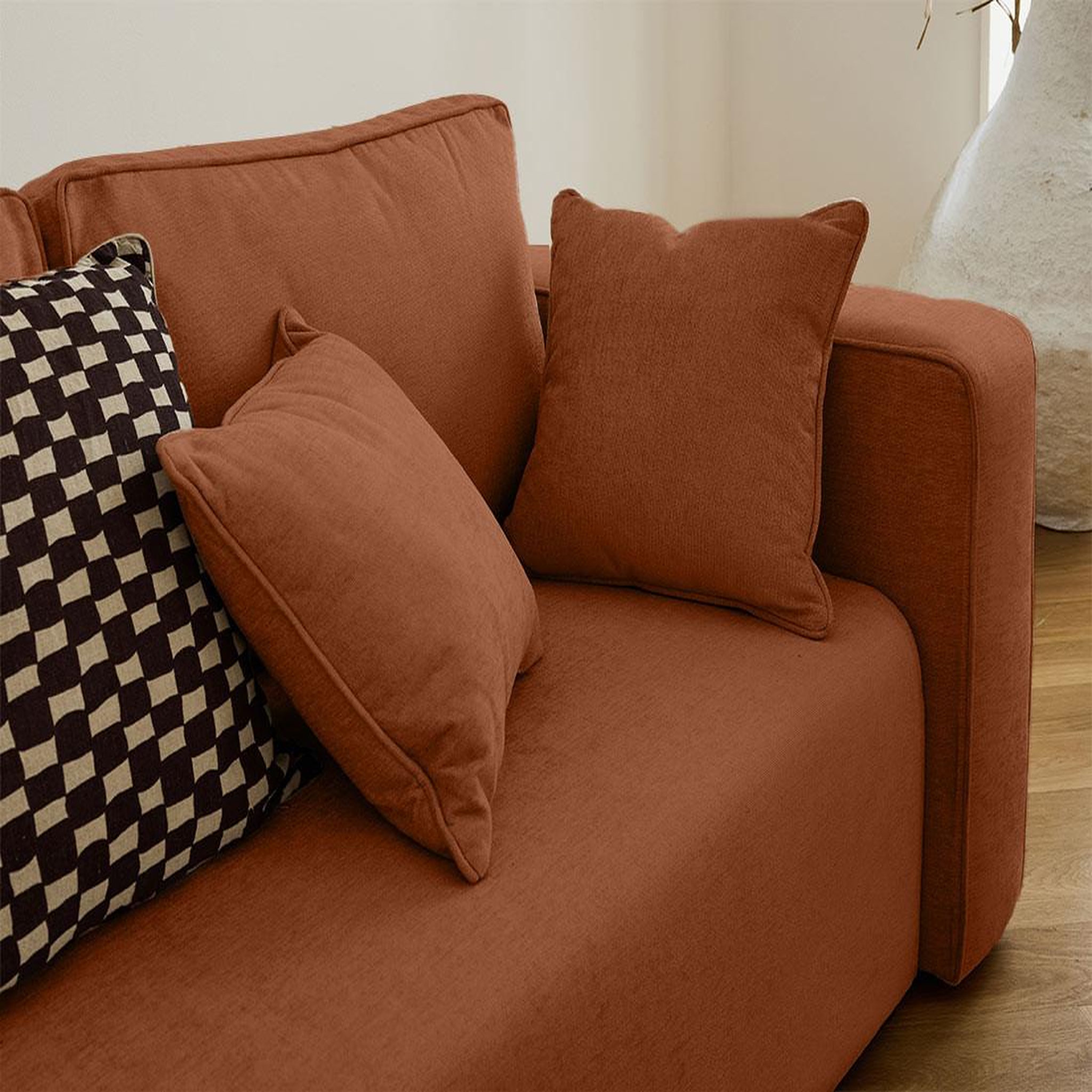 Voir la diapositive 2 : BEST MOBILIER Topaze - canapé droit 2 places - en tissu