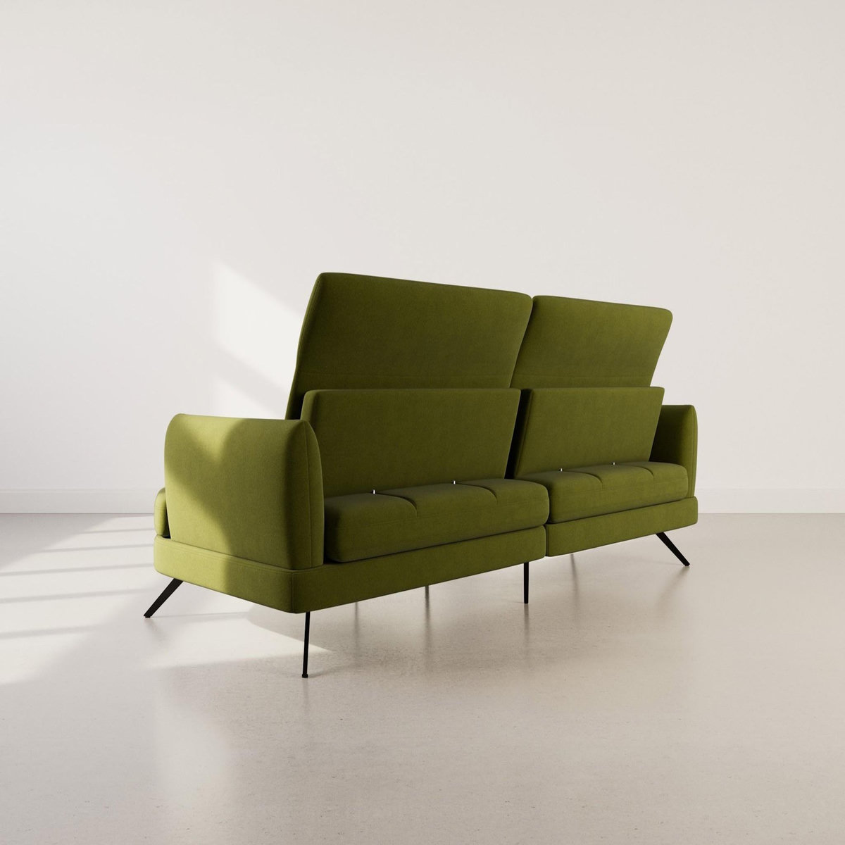 LISA DESIGN Terry - canapé d'angle droit 4 places avec têtières réglables en tissu texturé