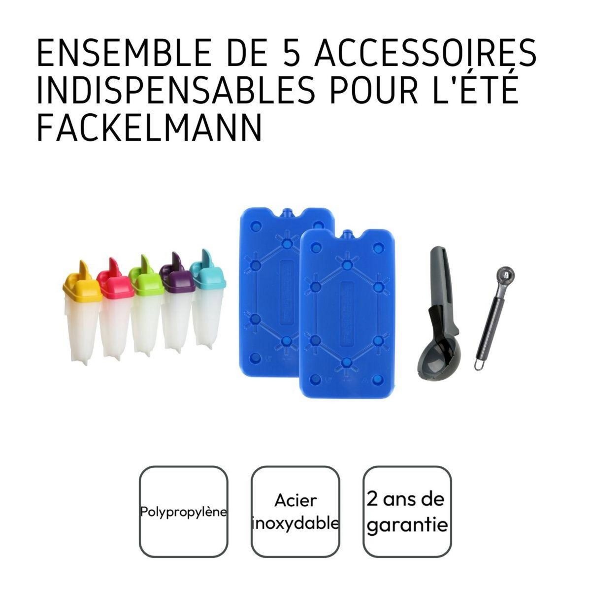 Fackelmann Ensemble de 5 pièces indispensables pour l'été Fackelmann