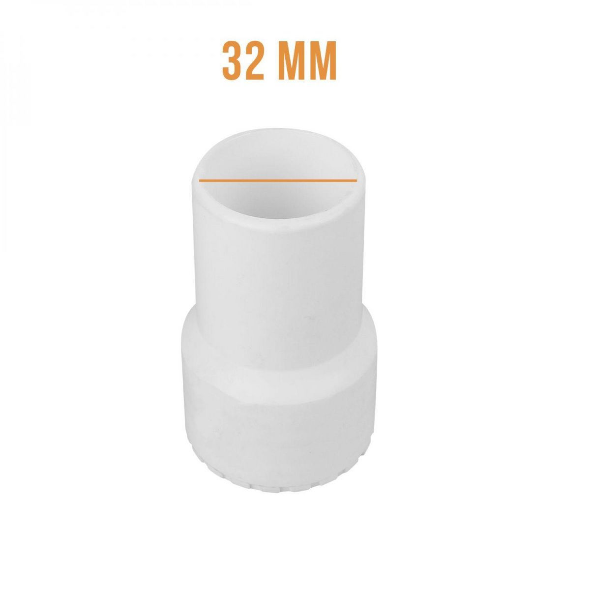 LINXOR Embout en PVC pour tuyau flottant de piscine - Diam 32 mm - Blanc