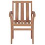 Voir la diapositive 4 : VIDAXL Chaises de jardin lot de 2 avec coussins a carreaux gris Teck