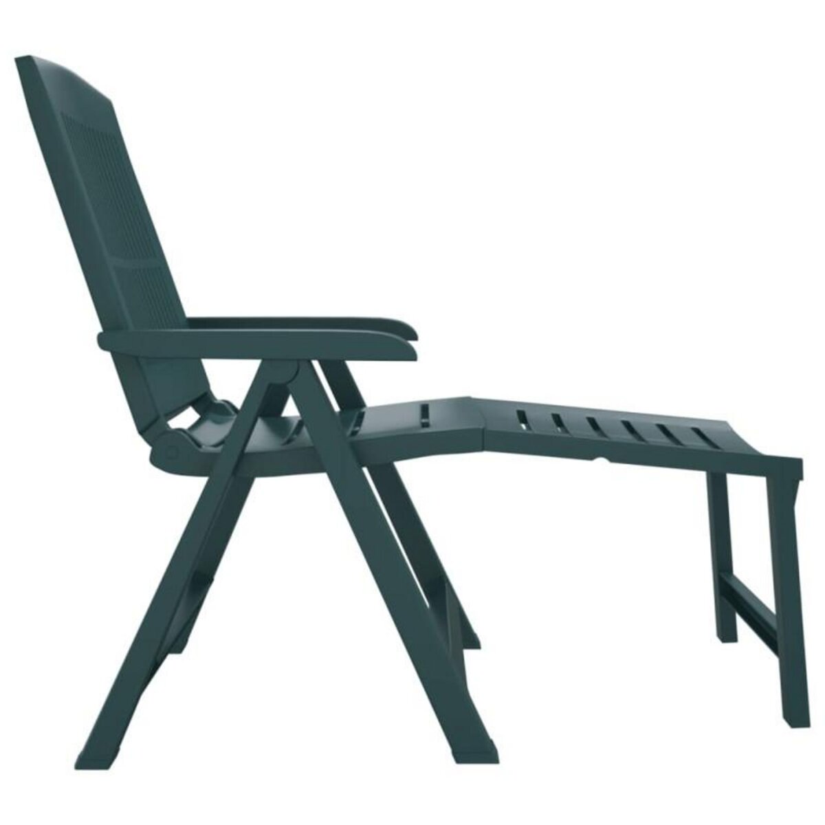 VIDAXL Chaise longue vert plastique