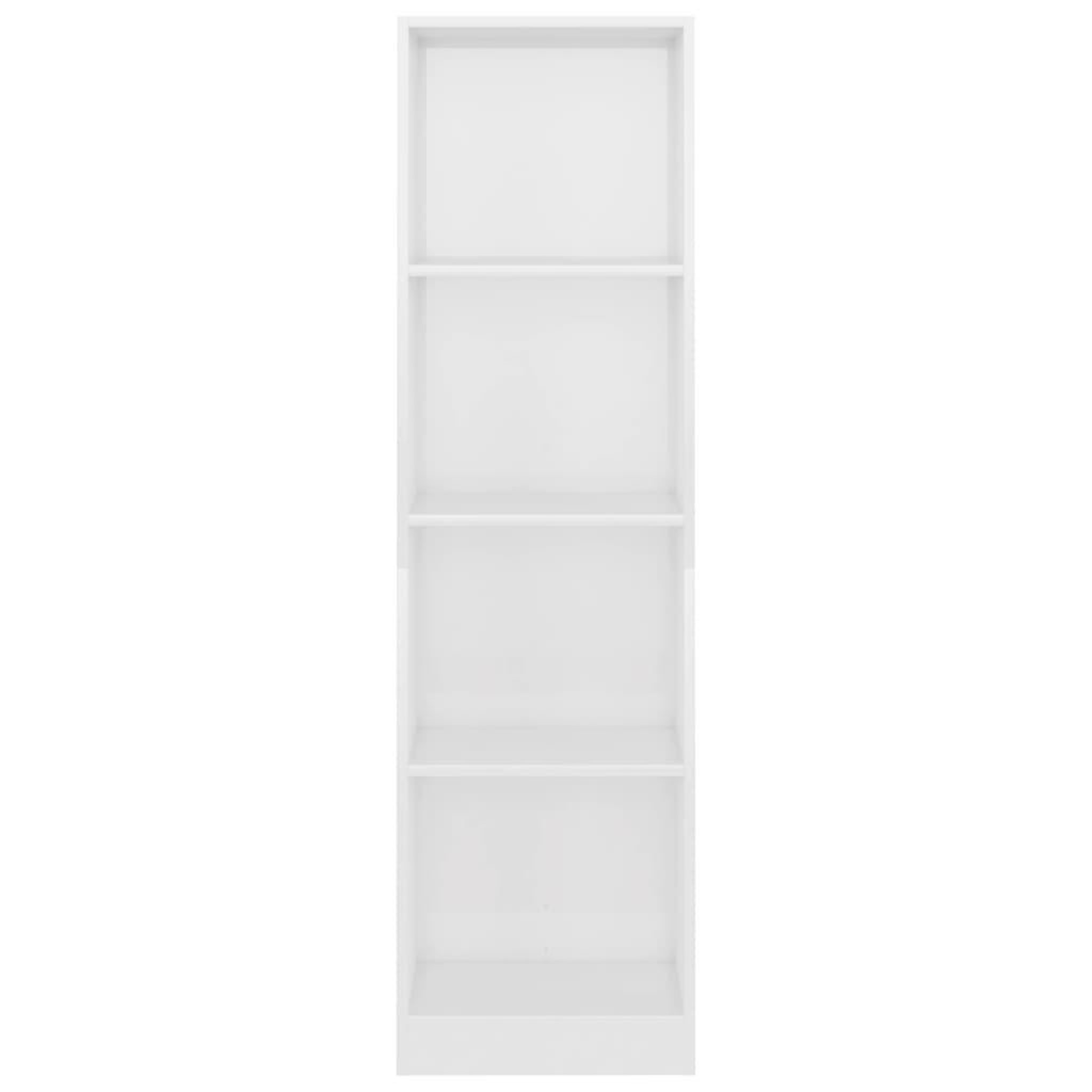 Voir la diapositive 4 : VIDAXL Bibliotheque a 4 niveaux Blanc brillant Bois d'ingenierie