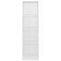 Voir la diapositive 4 : VIDAXL Bibliotheque a 4 niveaux Blanc brillant Bois d'ingenierie