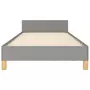 VIDAXL Cadre de lit avec tete de lit Gris clair 80x200 cm Tissu