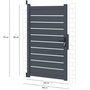 Voir la diapositive 4 : ID MARKET Portillon 100x160 cm en aluminium ajouré gris anthracite