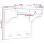Voir la diapositive 6 : VIDAXL Porte-manteau mural SANDNES 43x30x42 cm bois massif pin