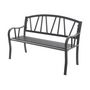 Voir la diapositive 1 : MARKET24 Banc avec Dossier Anthracite Fer (123 X 53 X 86 cm)
