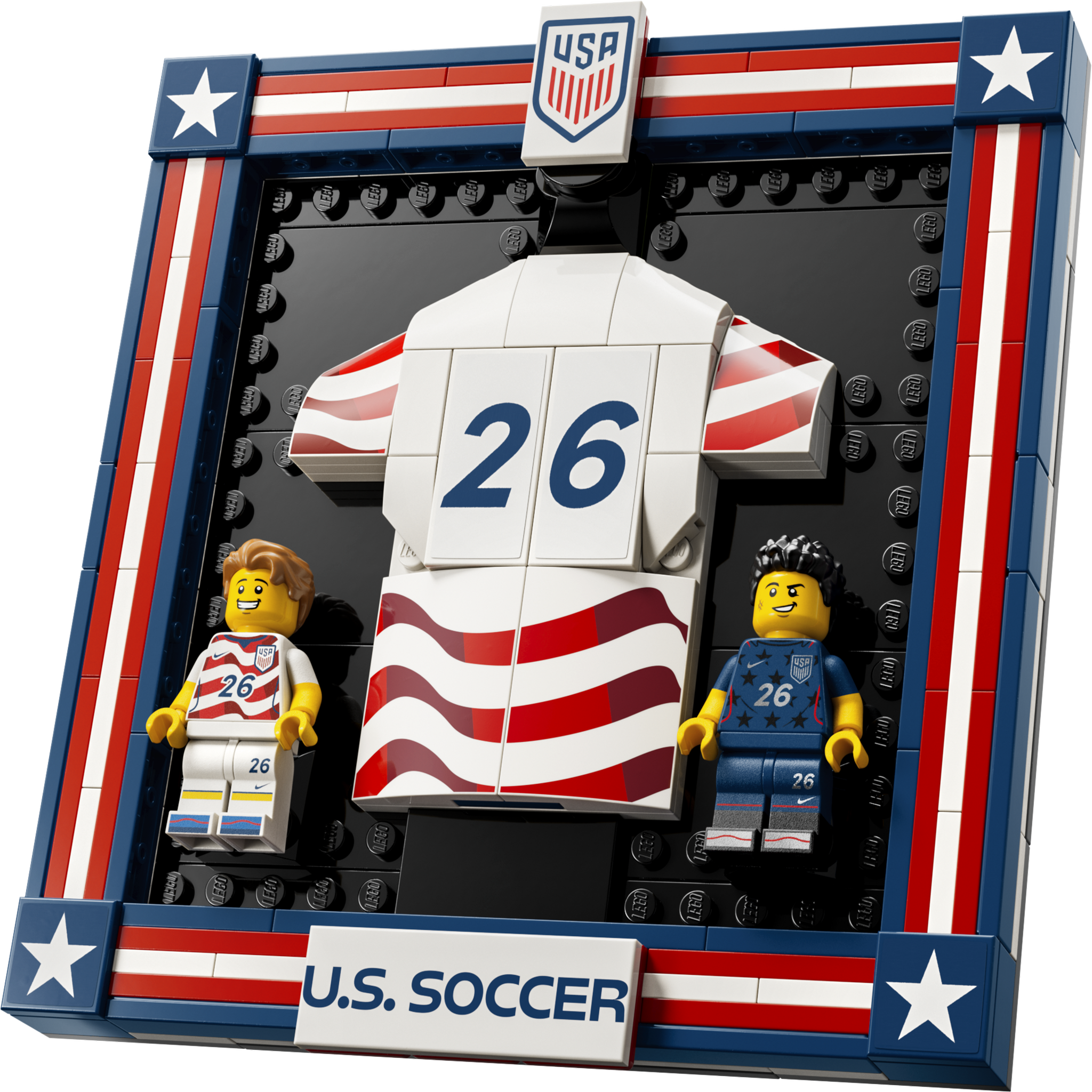 Voir la diapositive 1 : LEGO Lego éditions 43033 maillot équipe usa football 2026  dès 10 ans