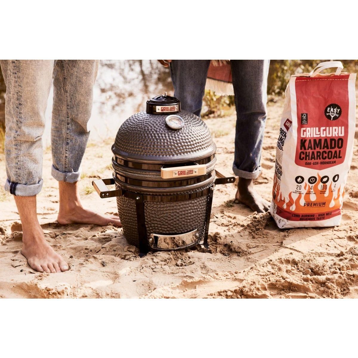 GRILL GURU Kamado GGO223 Original Compact Basic gris à poser 33 cm