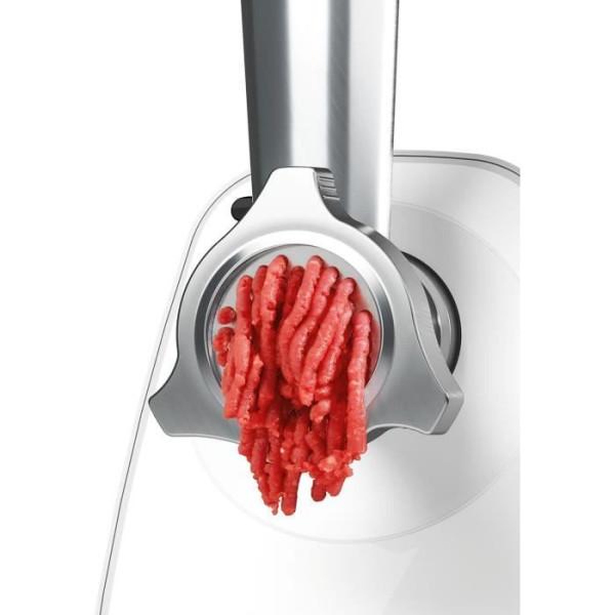 Voir la diapositive 5 : BOSCH Hachoir Electrique  a viande SmartPower - BOSCH - MFW2520W - 2 grilles de hachoir - Garnisseur de saucisses - Blanc