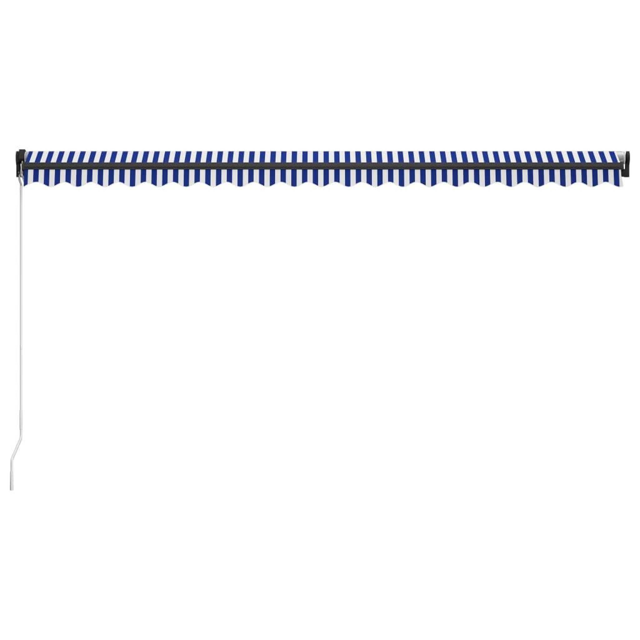 Voir la diapositive 4 : VIDAXL Auvent manuel retractable 500x300 cm Bleu et blanc