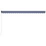 Voir la diapositive 4 : VIDAXL Auvent manuel retractable 500x300 cm Bleu et blanc