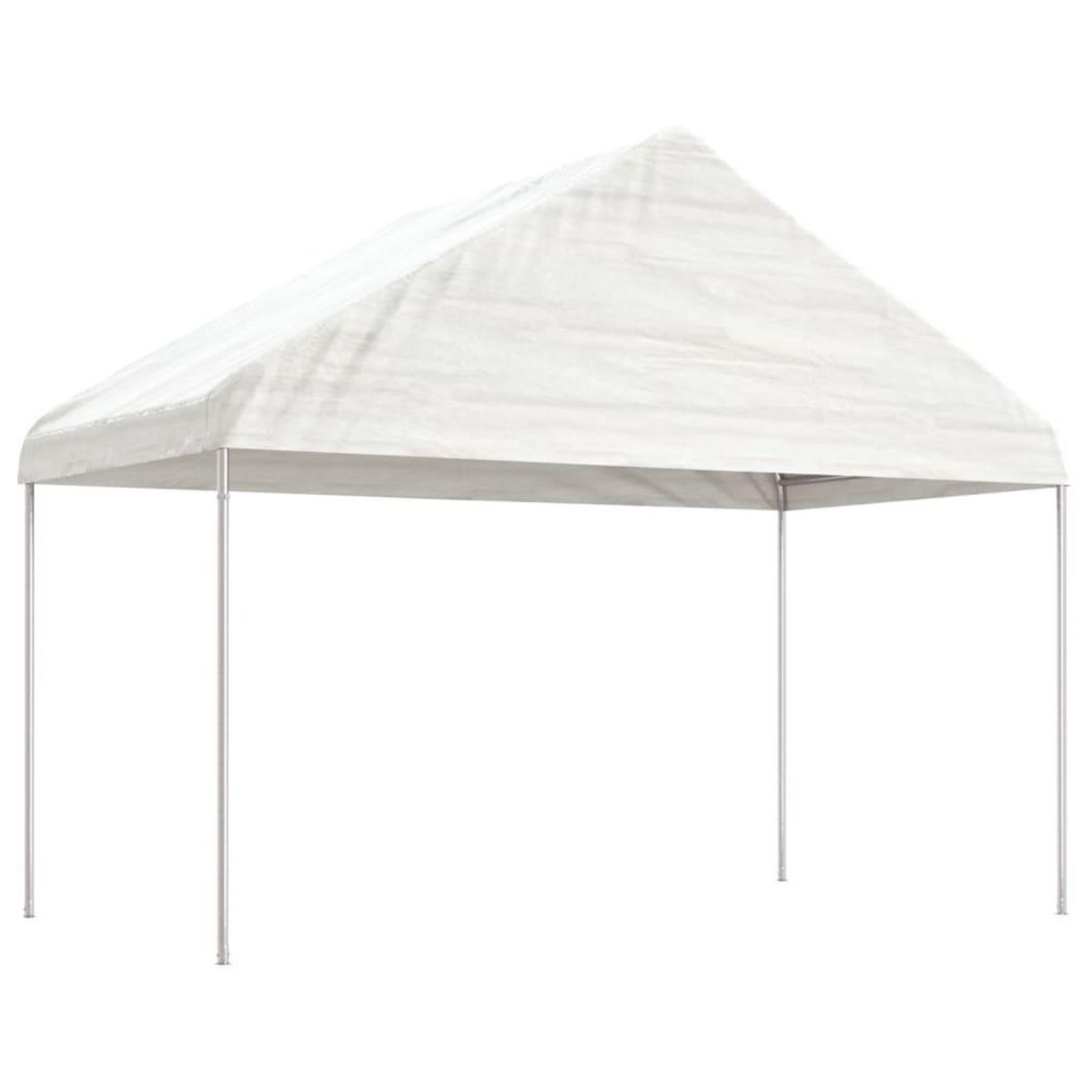 VIDAXL Belvedere avec toit blanc 8,92x4,08x3,22 m polyethylene
