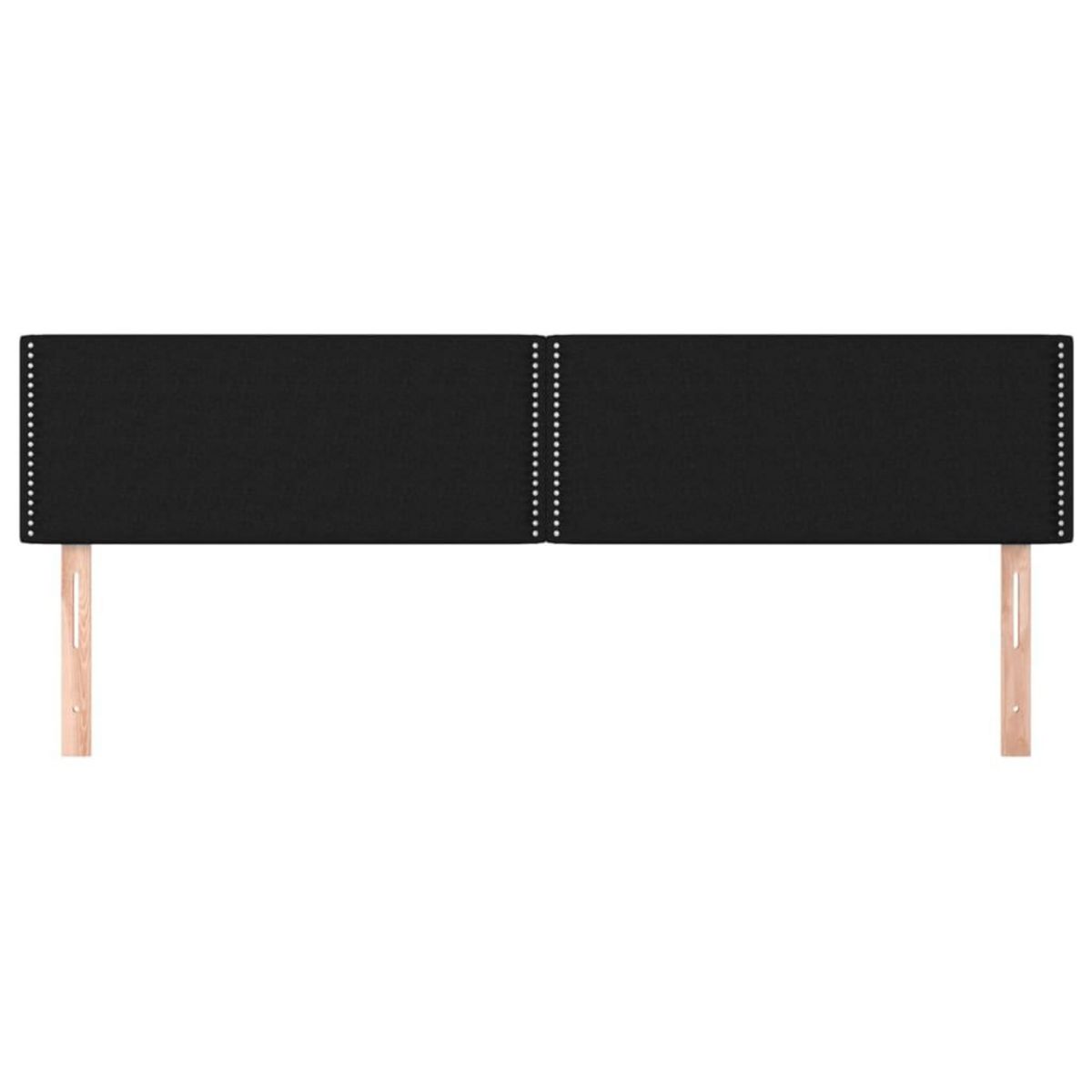 VIDAXL Tetes de lit 2 pcs Noir 100x5x78/88 cm Tissu