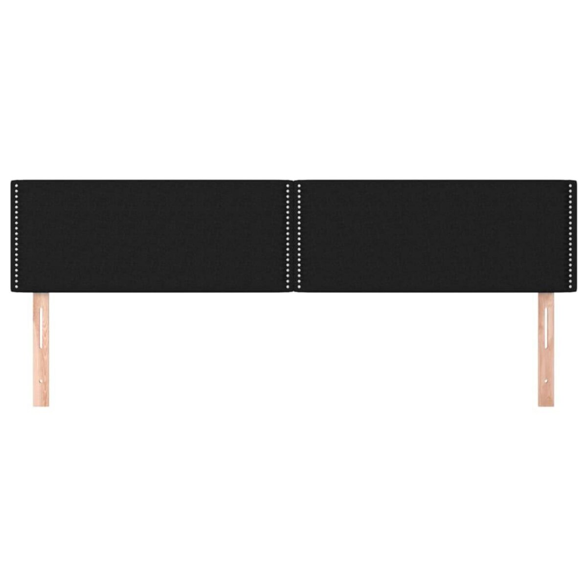 VIDAXL Tetes de lit 2 pcs Noir 100x5x78/88 cm Tissu