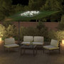 Voir la diapositive 3 : VIDAXL Parasol cantilever a LED Vert 400x300 cm