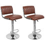 Voir la diapositive 1 : Paris Prix Lot de 2 Chaises de Bar  Midnight  109cm Marron