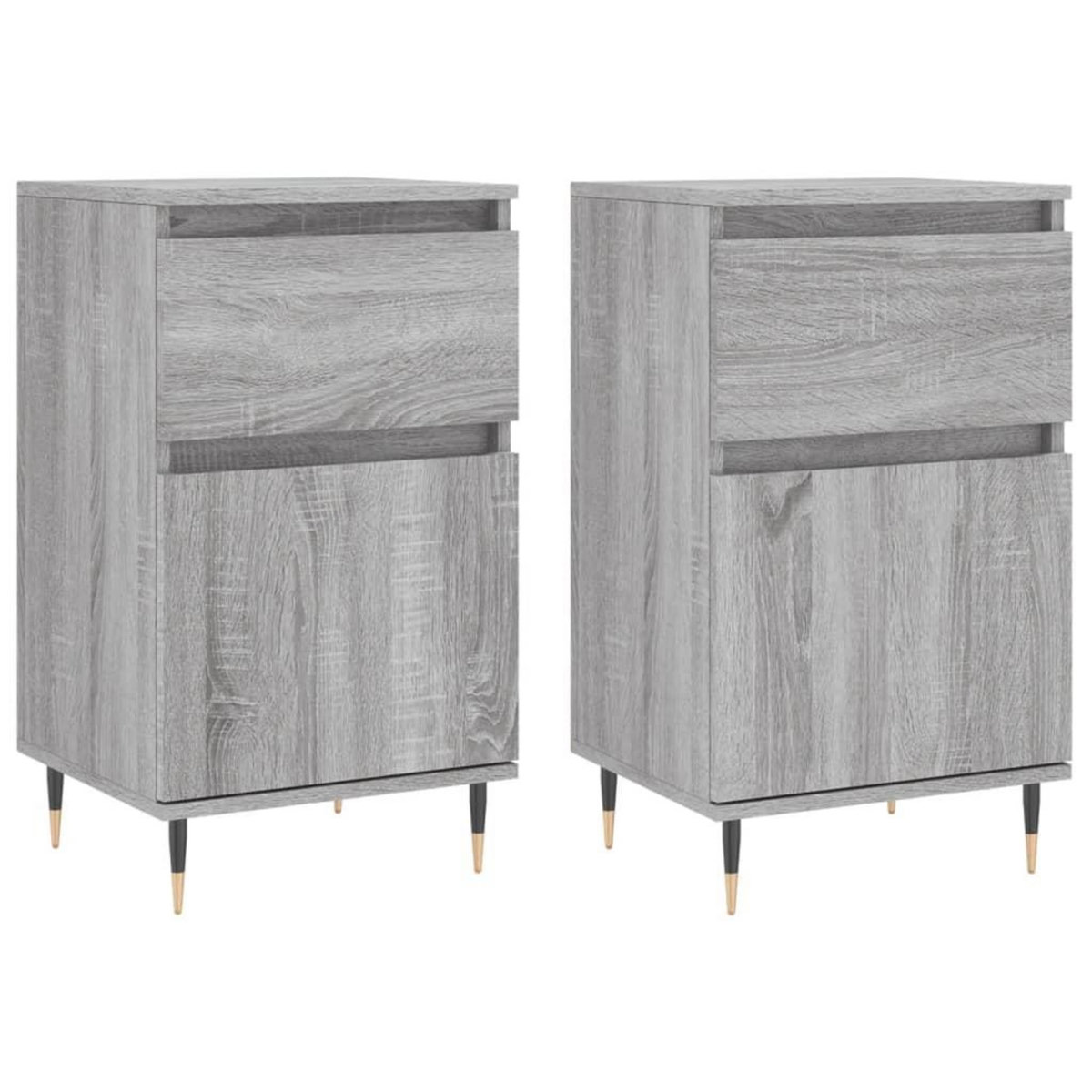 VIDAXL Buffets 2 pcs sonoma gris 40x35x70 cm bois d'ingenierie