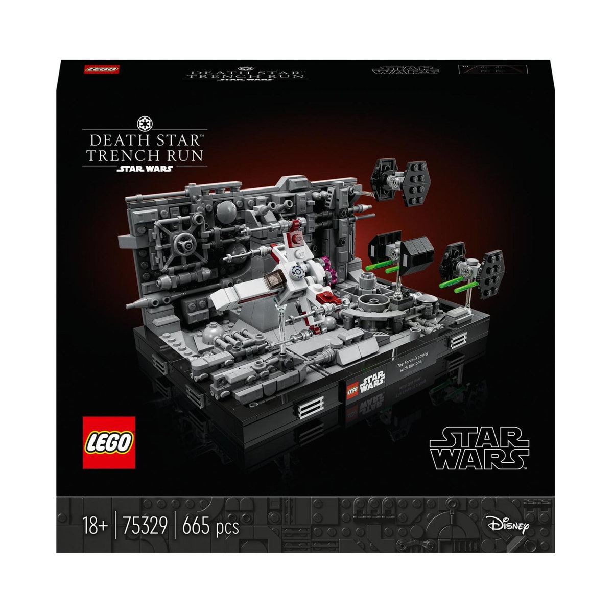 LEGO Star Wars 75329 Diorama de la Poursuite dans les Tranchées de l&rsquo;Étoile de la Mort, Jouet