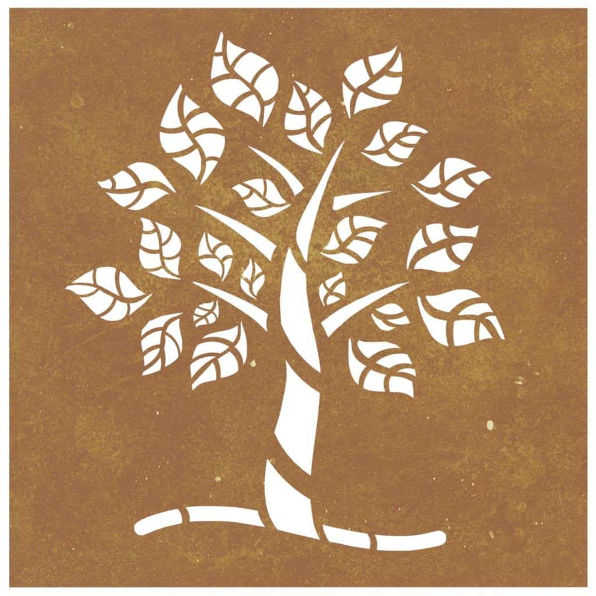 VIDAXL Decoration murale jardin 55x55 cm acier corten design d'arbre