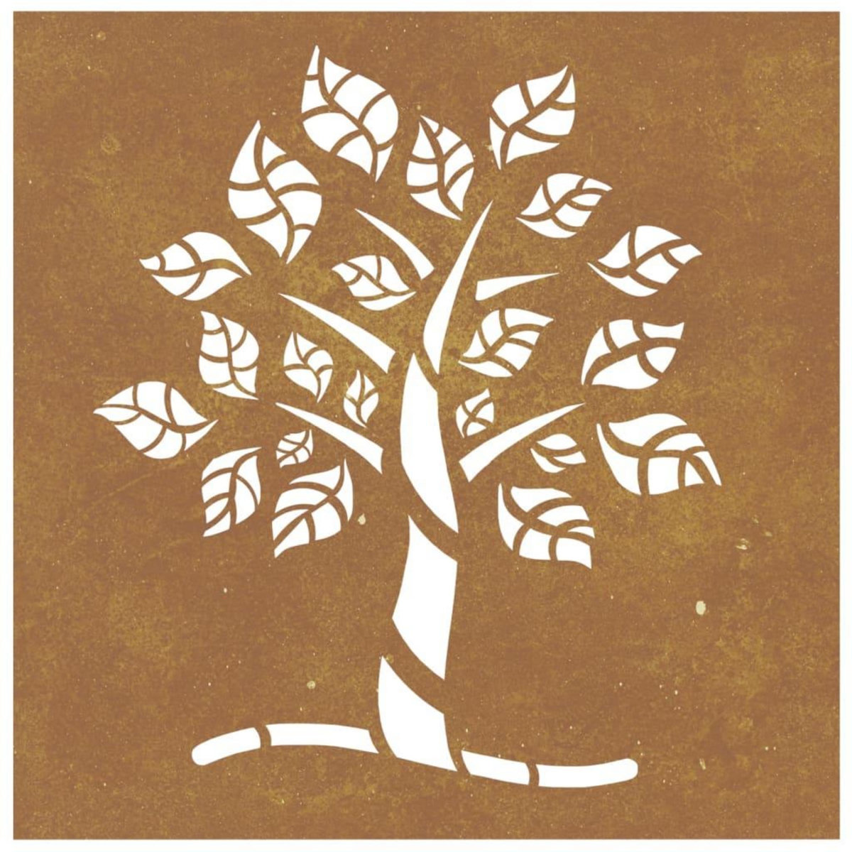 VIDAXL Decoration murale jardin 55x55 cm acier corten design d'arbre