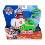 PAW PATROL Figurine et véhicule Paw Patrol Pat'Patrouille Fire Rescue Rocky