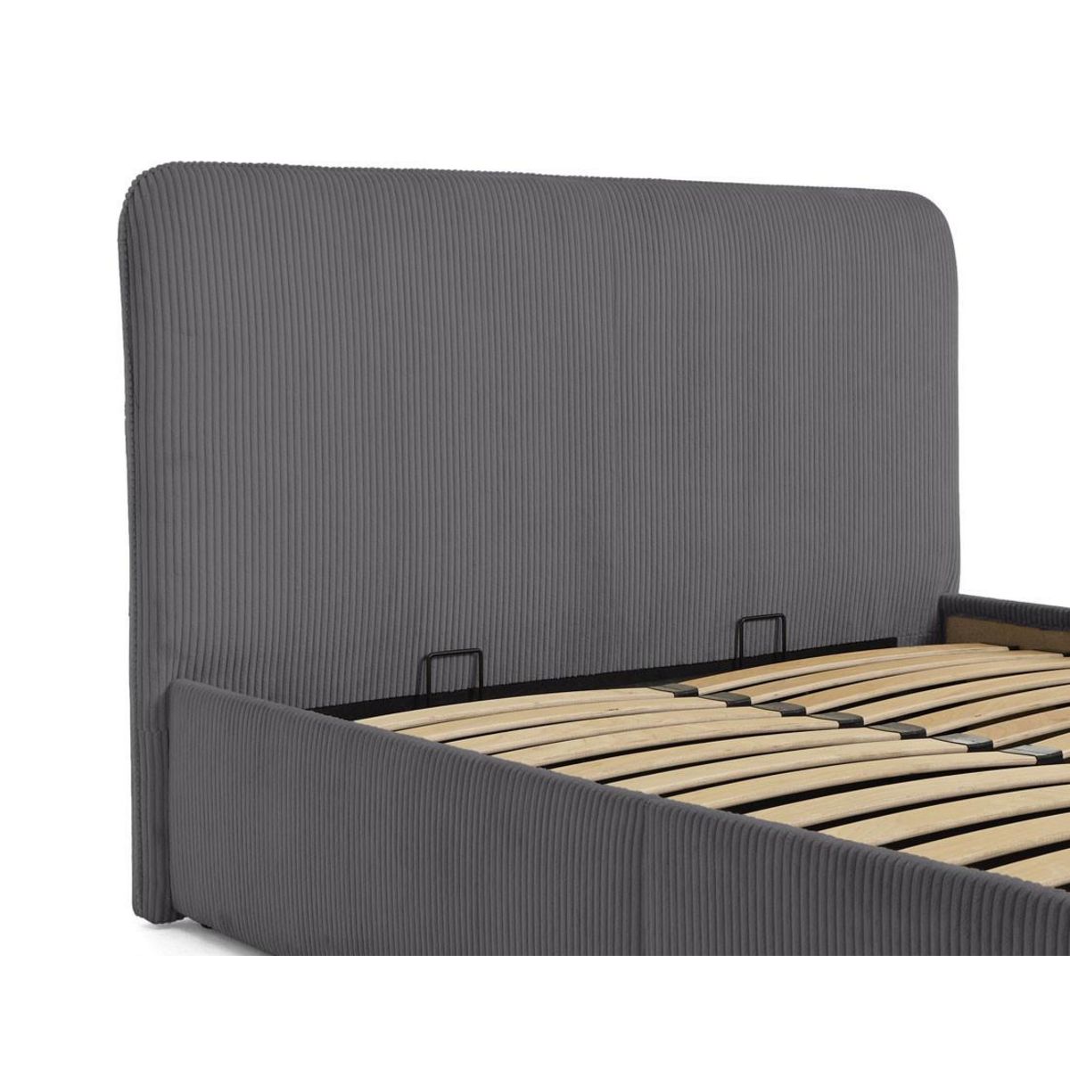 BEST MOBILIER Goyave - lit coffre - 140x190 - en velours côtelé - sommier inclus