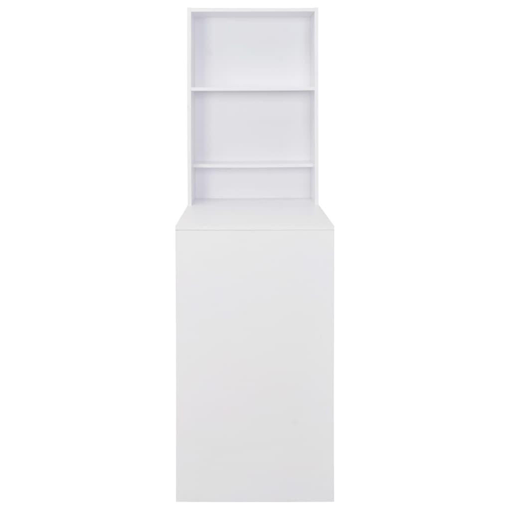 Voir la diapositive 3 : VIDAXL Table de bar avec armoire Blanc 115x59x200 cm