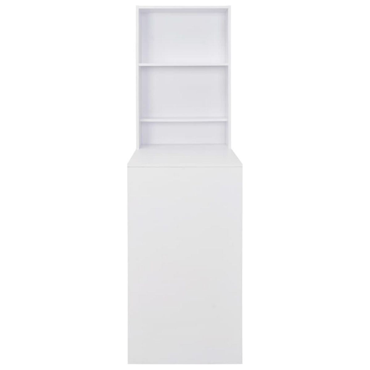 VIDAXL Table de bar avec armoire Blanc 115x59x200 cm
