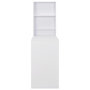 Voir la diapositive 3 : VIDAXL Table de bar avec armoire Blanc 115x59x200 cm