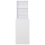 Voir la diapositive 3 : VIDAXL Table de bar avec armoire Blanc 115x59x200 cm