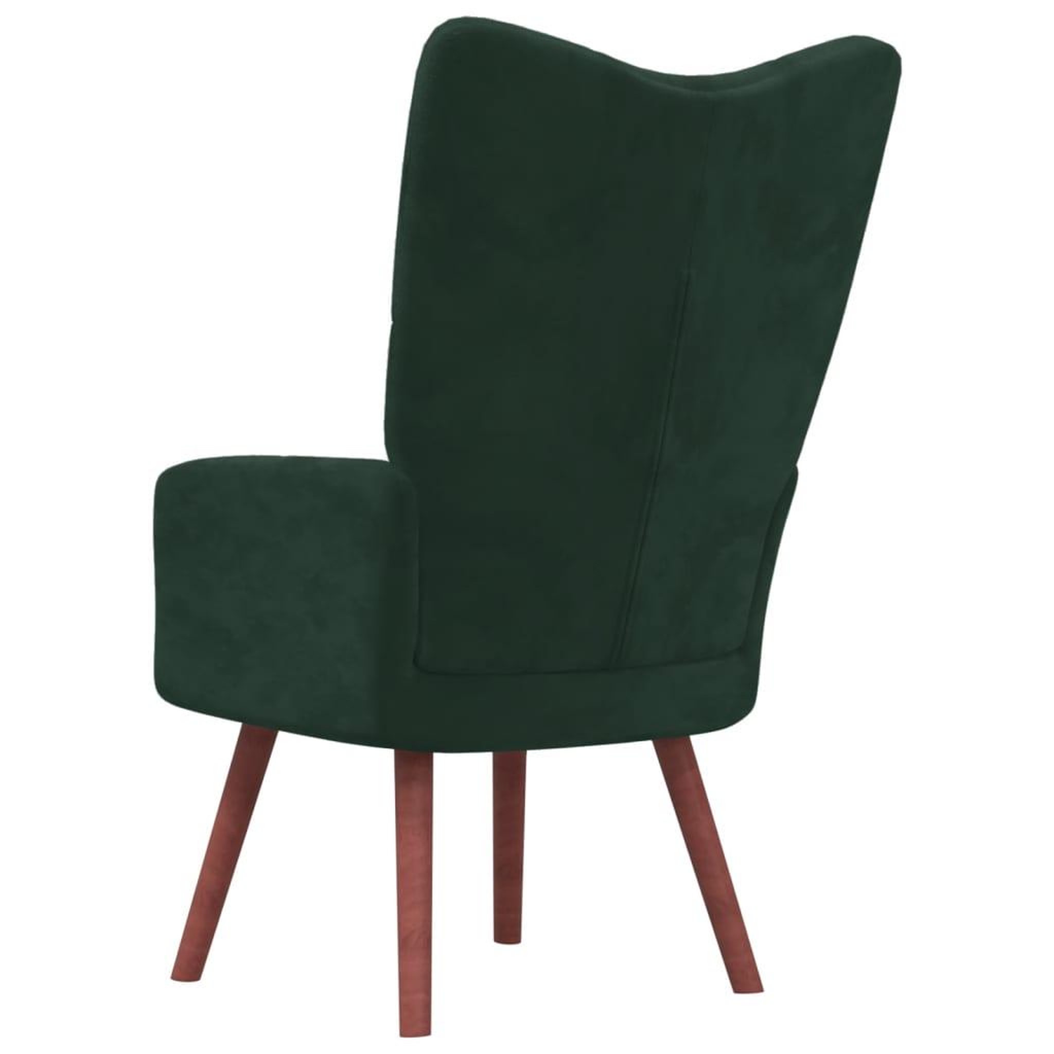 Voir la diapositive 4 : VIDAXL Chaise de relaxation Vert fonce Velours