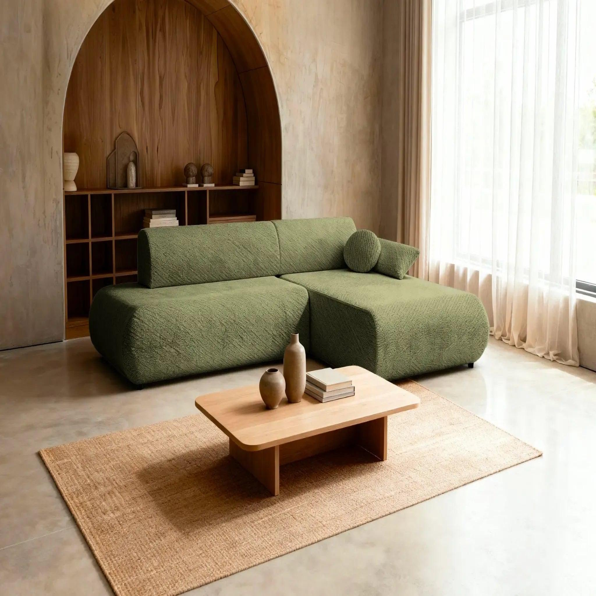 Voir la diapositive 2 : CASANOVA PARIS Levi - canapé d'angle convertible tissu lisse