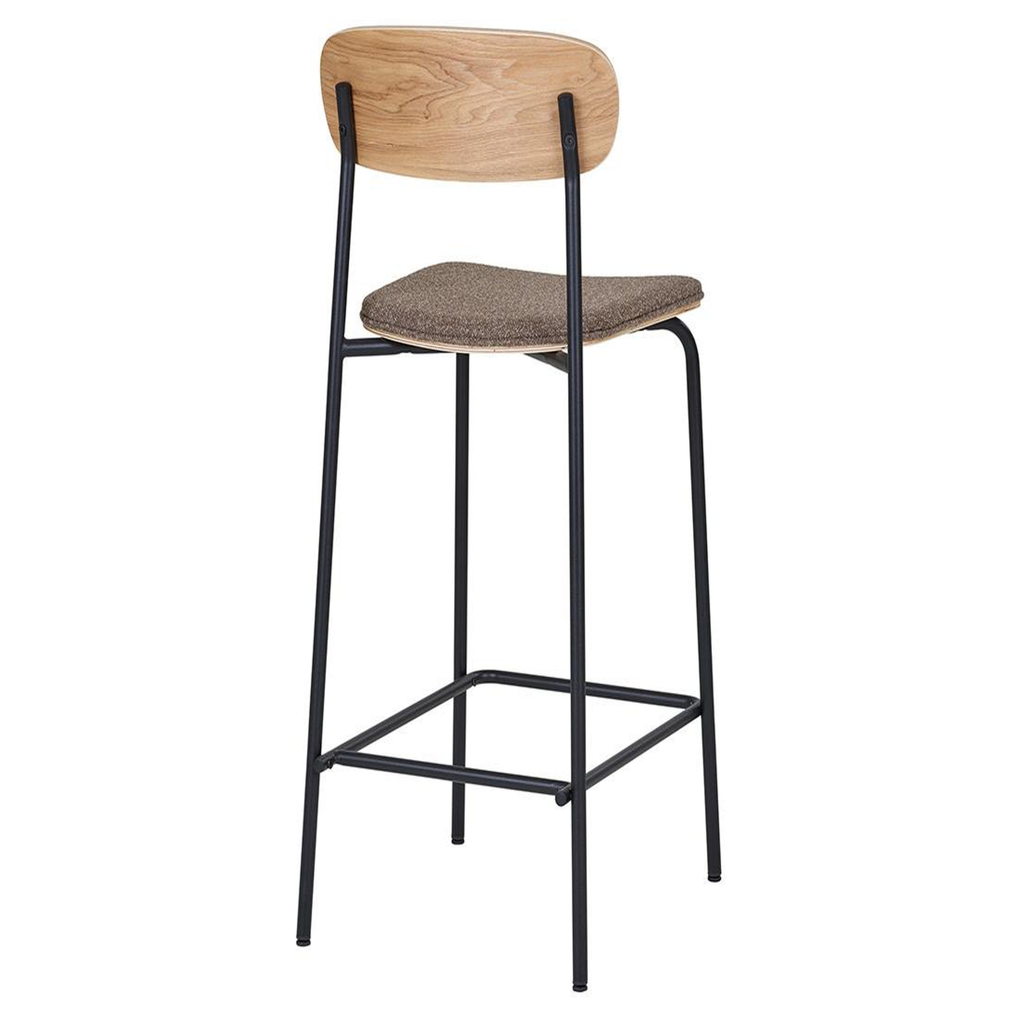 Voir la diapositive 5 : BEST MOBILIER Zoe - lot de 2 tabourets en bois de frêne - pieds en acier