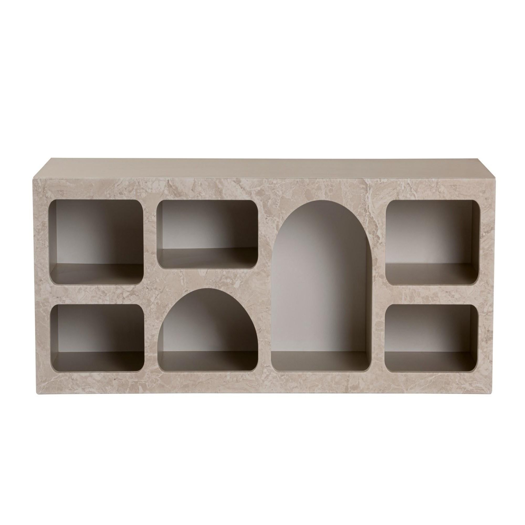 Habitat et Jardin Buffet en bois  ferlis  - 160 x 40 x 51 cm - travertin