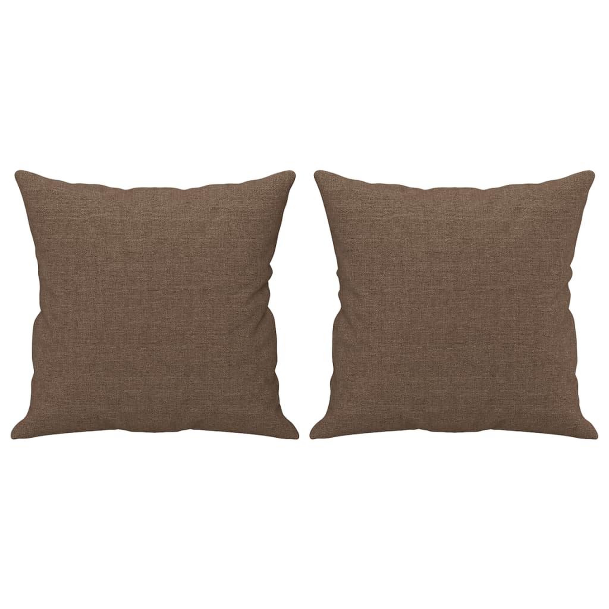 Voir la diapositive 5 : VIDAXL Canape 3 places avec oreillers decoratifs marron 180 cm tissu