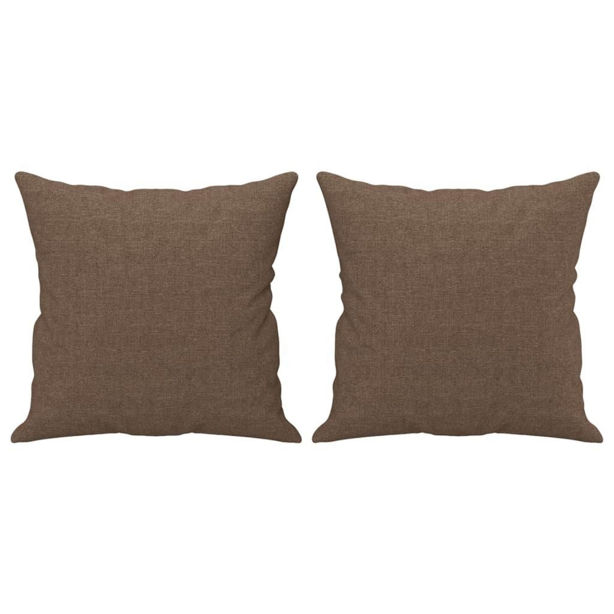 VIDAXL Canape 3 places avec oreillers decoratifs marron 180 cm tissu