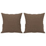 Voir la diapositive 5 : VIDAXL Canape 3 places avec oreillers decoratifs marron 180 cm tissu