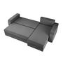 Voir la diapositive 3 : BEST MOBILIER Harvey - canapé d'angle réversible - convertible - avec coffre - en velours - 4 places - style contemporain