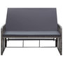 Voir la diapositive 5 : VIDAXL Salon de jardin 2 pcs avec coussins Resine tressee Gris