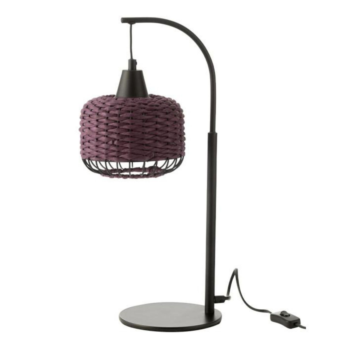 Paris Prix Lampe à Poser Lanterne en Métal  Eldon  52cm Mauve
