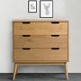Voir la diapositive 2 : VS VENTA-STOCK Commode Bali 3 tiroirs, Fabriqué en Bois de pin Massif, glissières métalliques