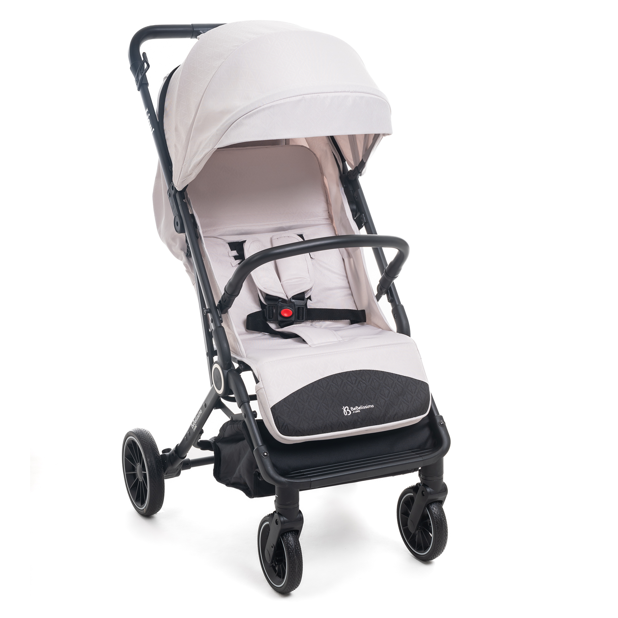 Voir la diapositive 2 : BEBELISSIMO Poussette Bébé Canne Ultra Compacte – Légère – Pliage à Une Main – Guidon Valise – Lioni - beige