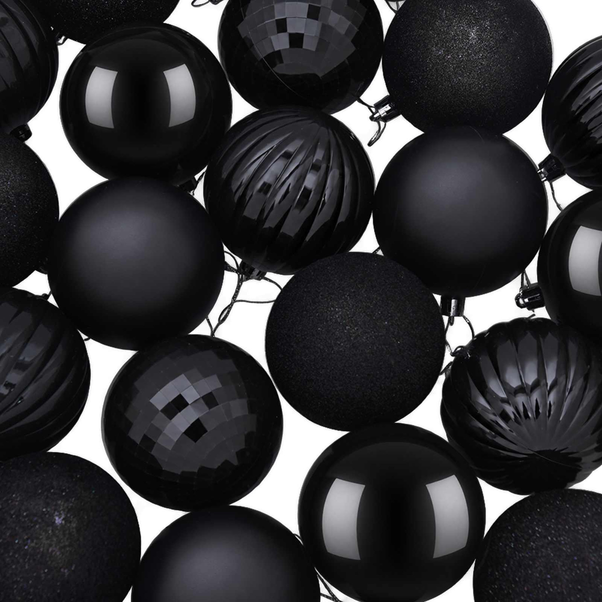 Voir la diapositive 6 : VIDAXL Ensemble de boules de Noël 50 pc Noir Diam. 8 cm Polystyrene